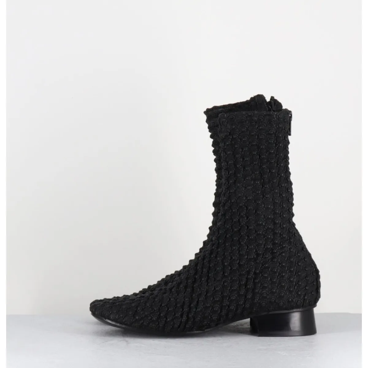 Boots^GARRICE LAB Boots en cuir élastiqué petit talon rétro - OPERA ELASTICO NERO NOIR