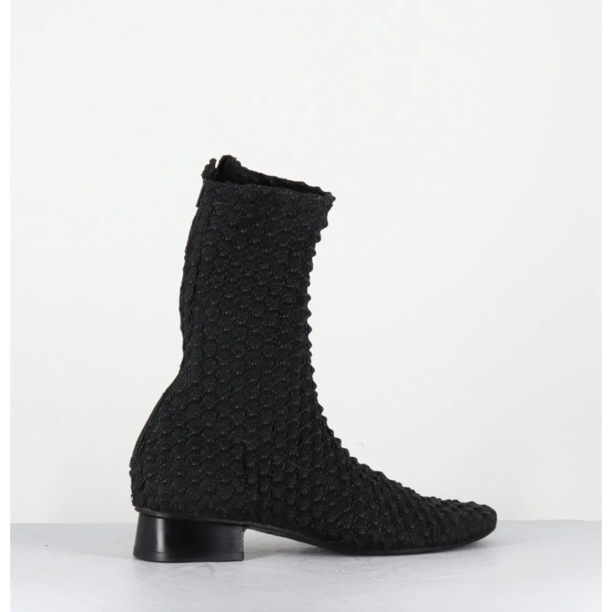 Boots^GARRICE LAB Boots en cuir élastiqué petit talon rétro - OPERA ELASTICO NERO NOIR