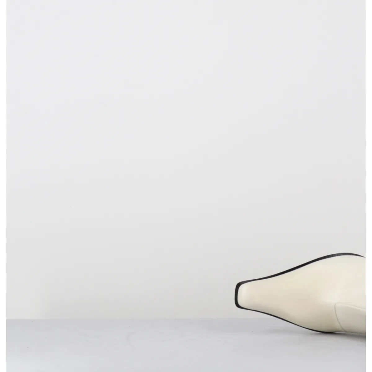 Boots^MIISTA Boots naplak petit talon noir - RILLA OFF WHITE BOOTS BLANC