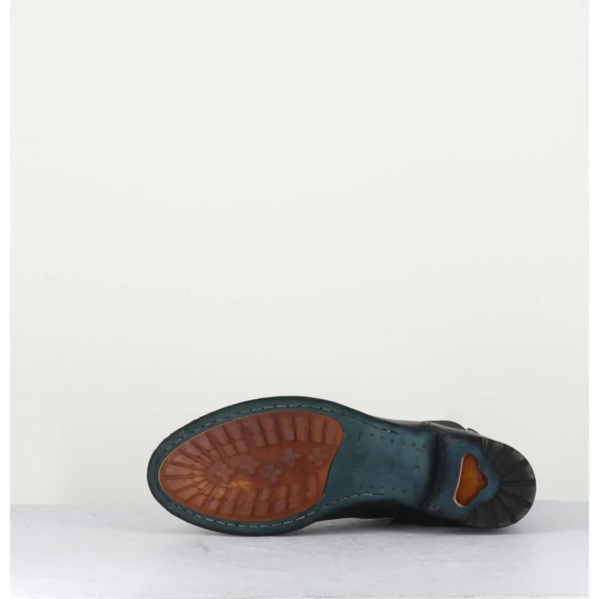 Boots^OFFICINE CREATIVE Boots plates en cuir sombre, élastique & bout fleuri - LEXIKON099 FRENCHLOVER VERT