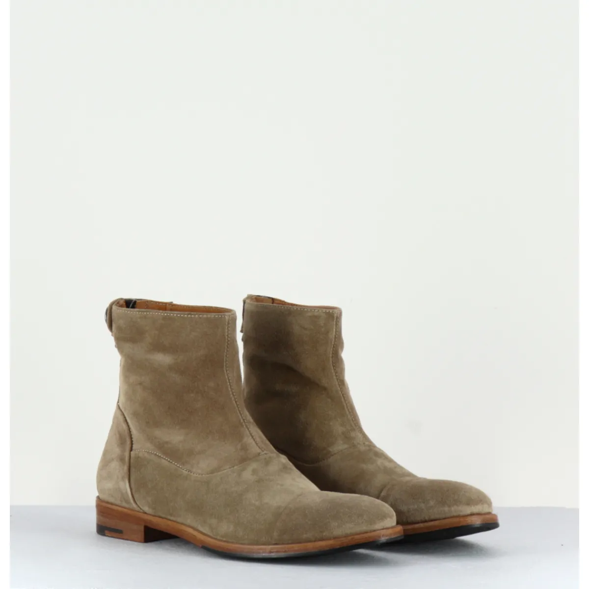 Boots^ALBERTO FASCIANI Boots plates en daim - ZOE 56067 LARICE TAUPE