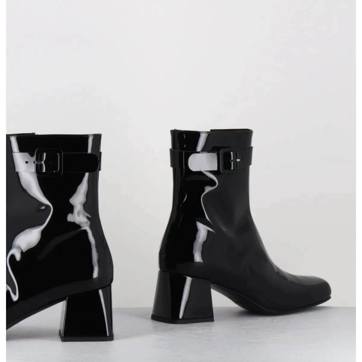 Boots^ROTTA Boots 60s en cuir vernis - XERT VERNICE BLACK NOIR