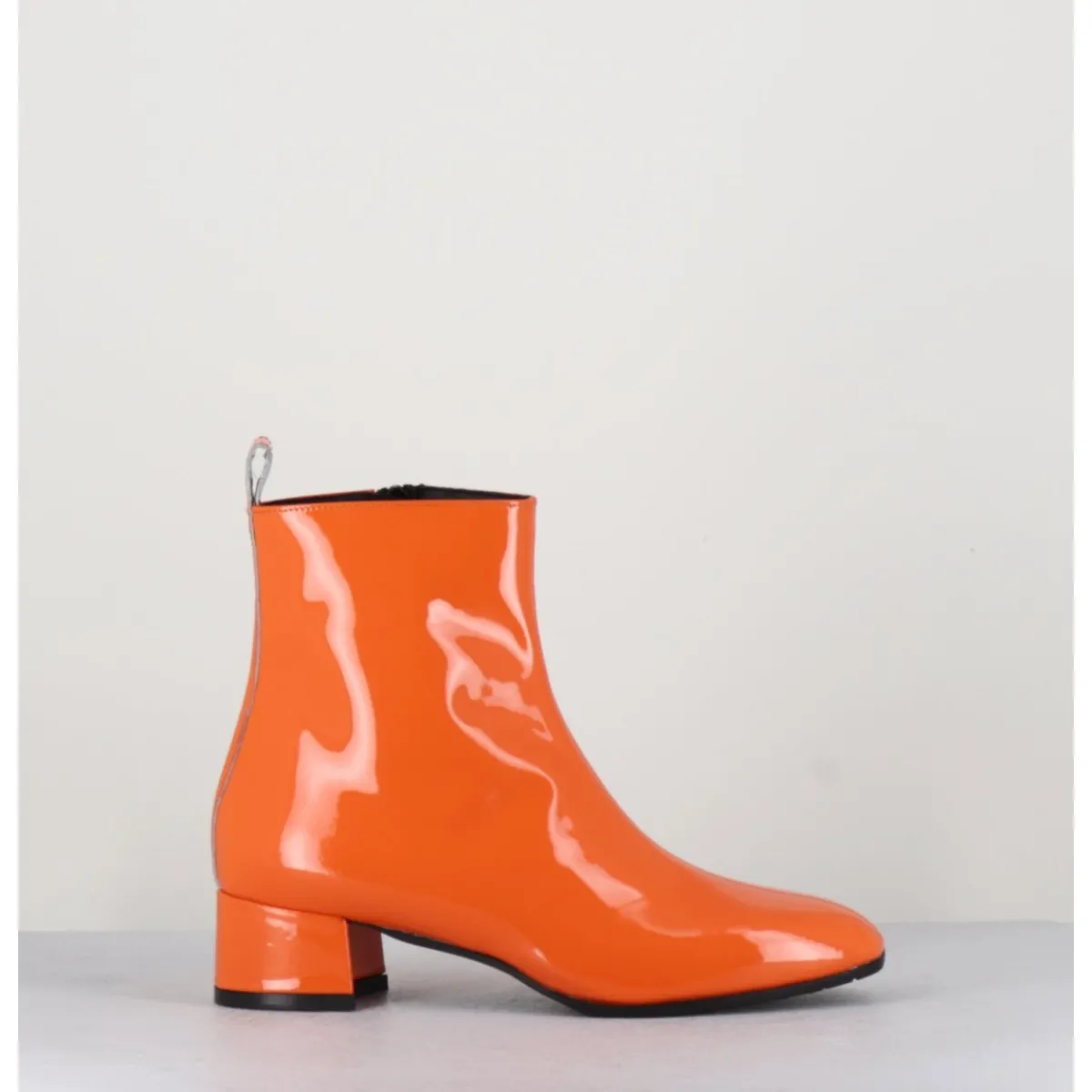 Boots^GARRICE LAB Boots 60s en cuir vernis - JANE VERNICE ORANGE