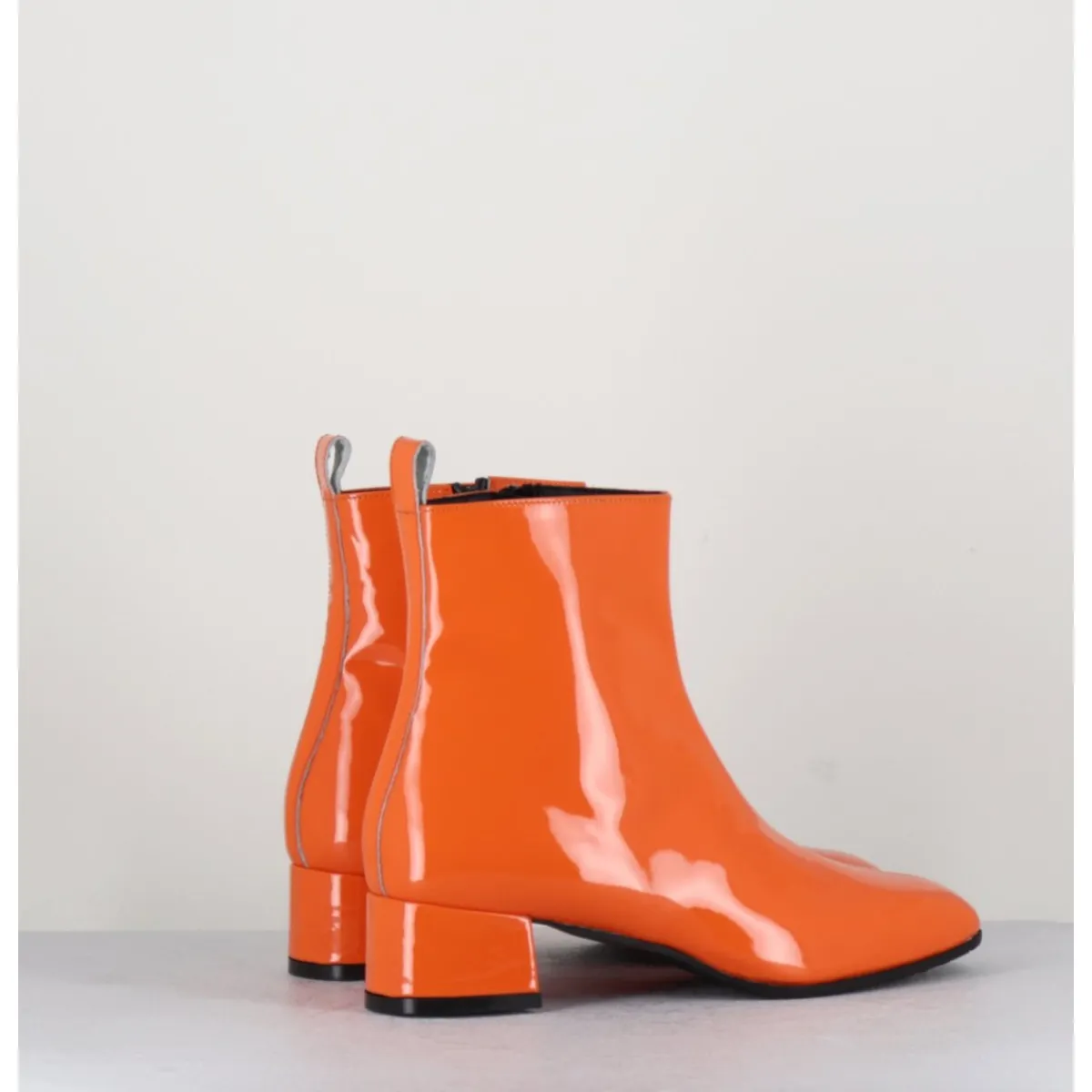 Boots^GARRICE LAB Boots 60s en cuir vernis - JANE VERNICE ORANGE