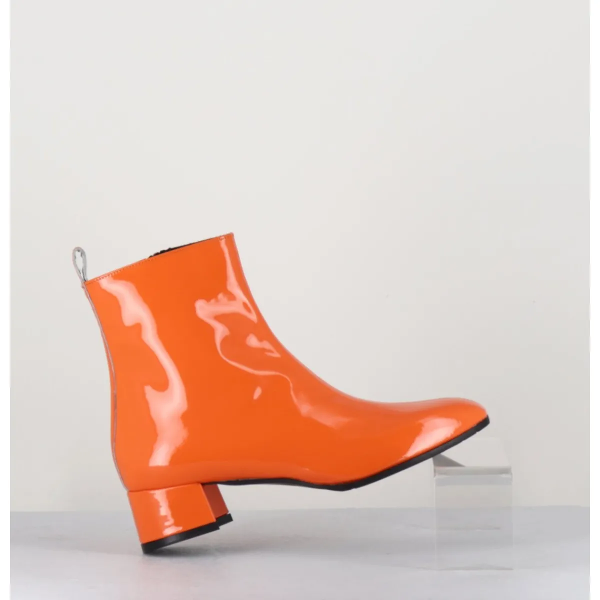 Boots^GARRICE LAB Boots 60s en cuir vernis - JANE VERNICE ORANGE