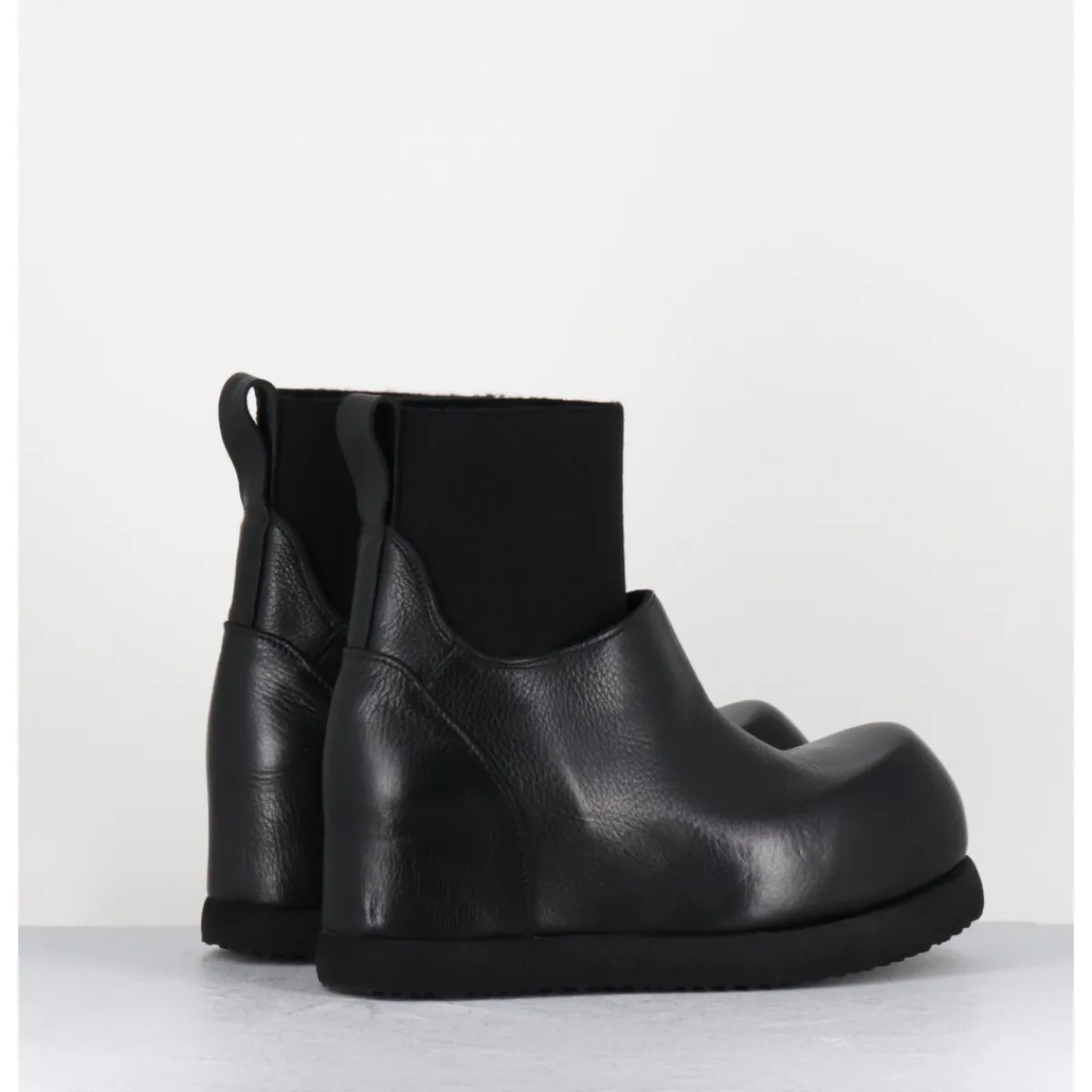 Boots | Plateformes^PREMIATA Boots sabot bi-matière cuir & élastique - M6612 NODIK NERO NOIR