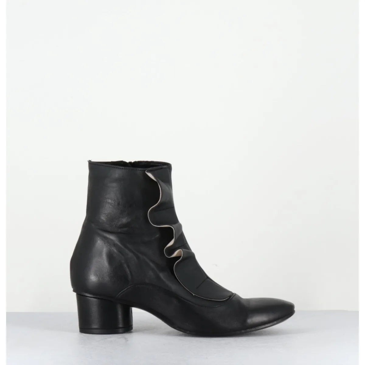 Boots^GARRICE LAB Boots souples en cuir & volant - TWIST FAR WEST NERO NOIR