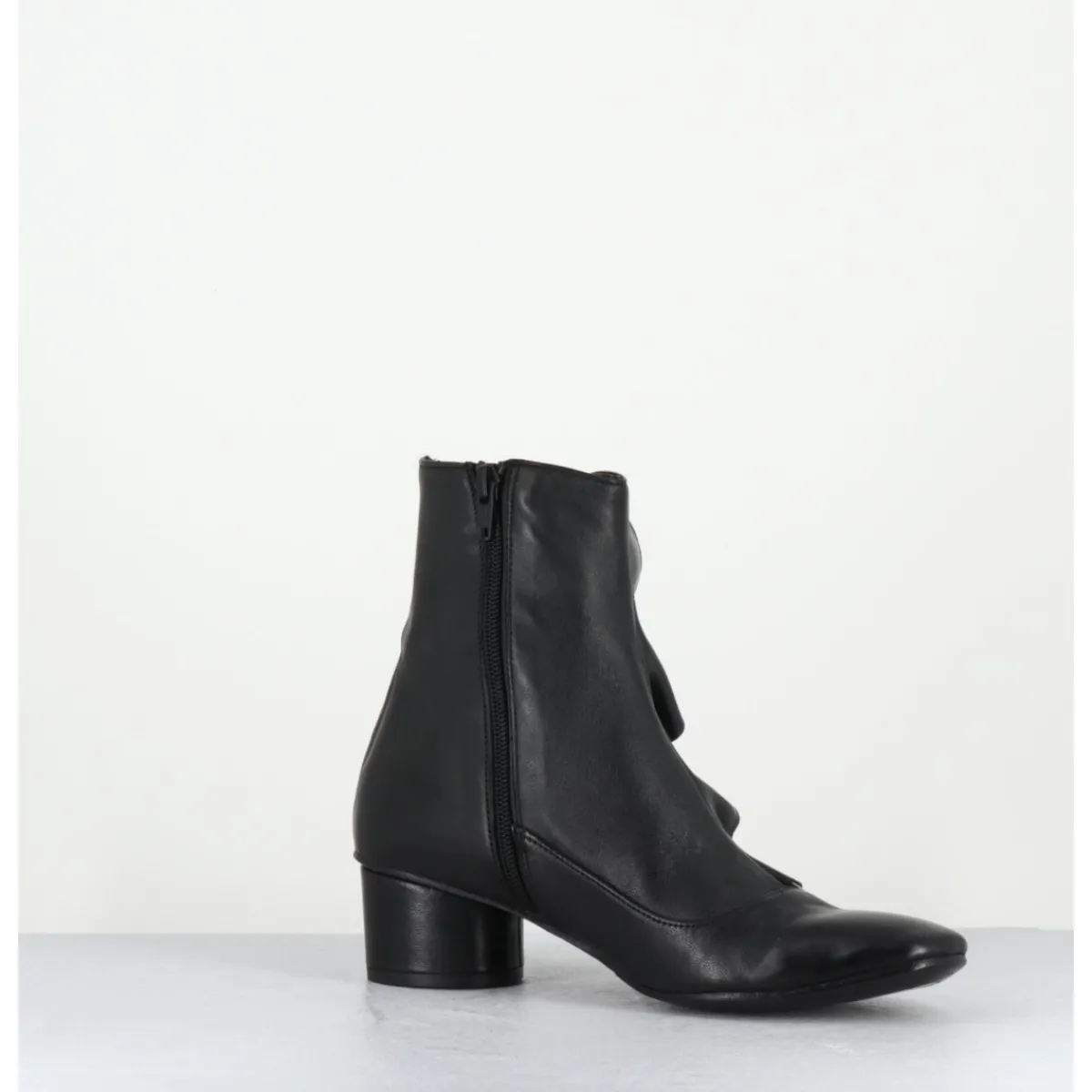 Boots^GARRICE LAB Boots souples en cuir & volant - TWIST FAR WEST NERO NOIR