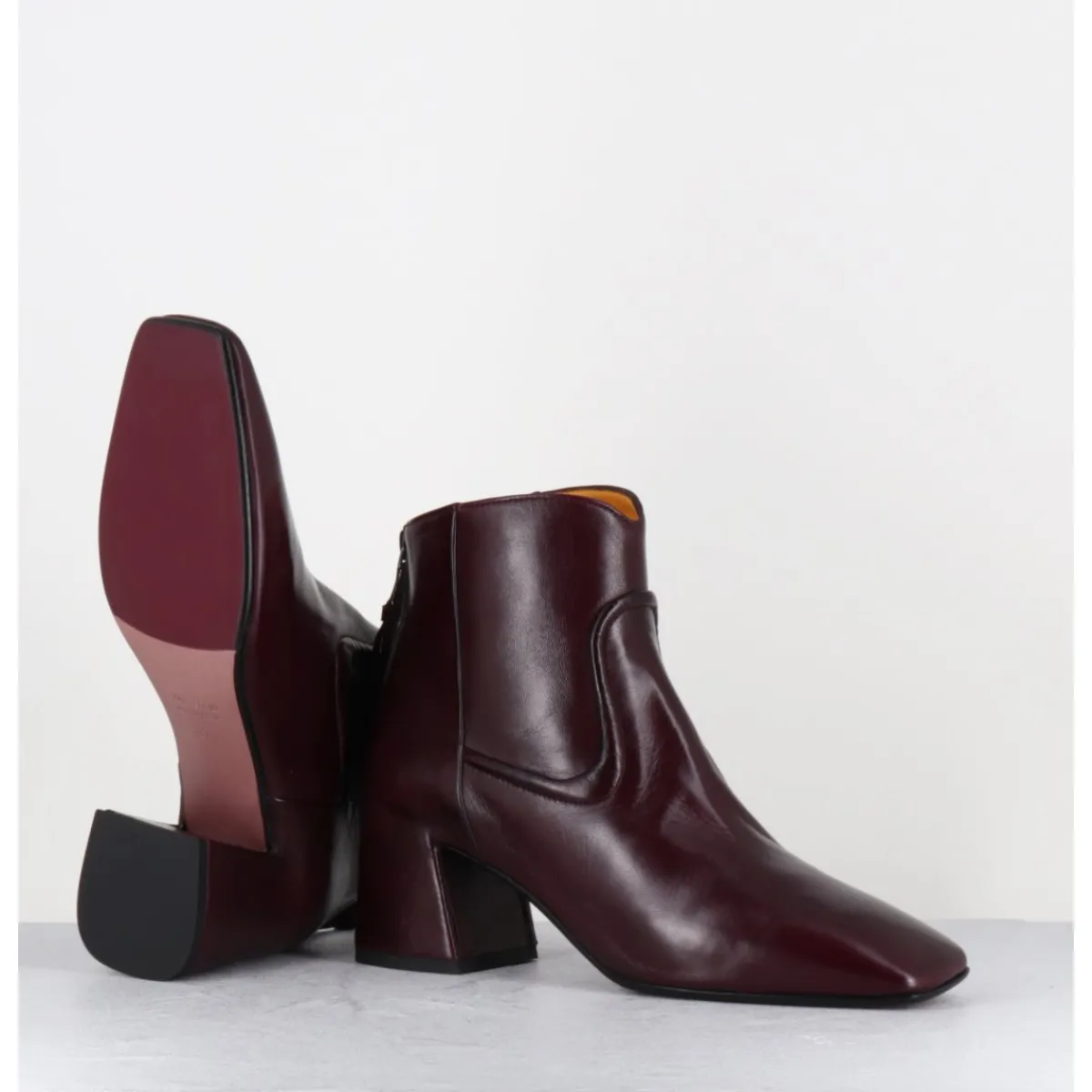 Boots^MARA BINI Boots talon recouvert en agneau x - T247 SETA VINACIA BORDEAU