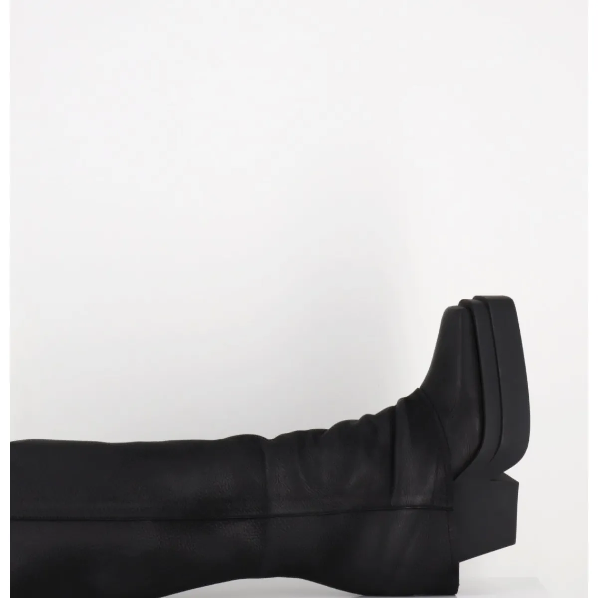 Bottes | Plateformes^SORT AARHUS Bottes à plateforme déstructurée en cuir gras - 6631 GAS NERO NOIR