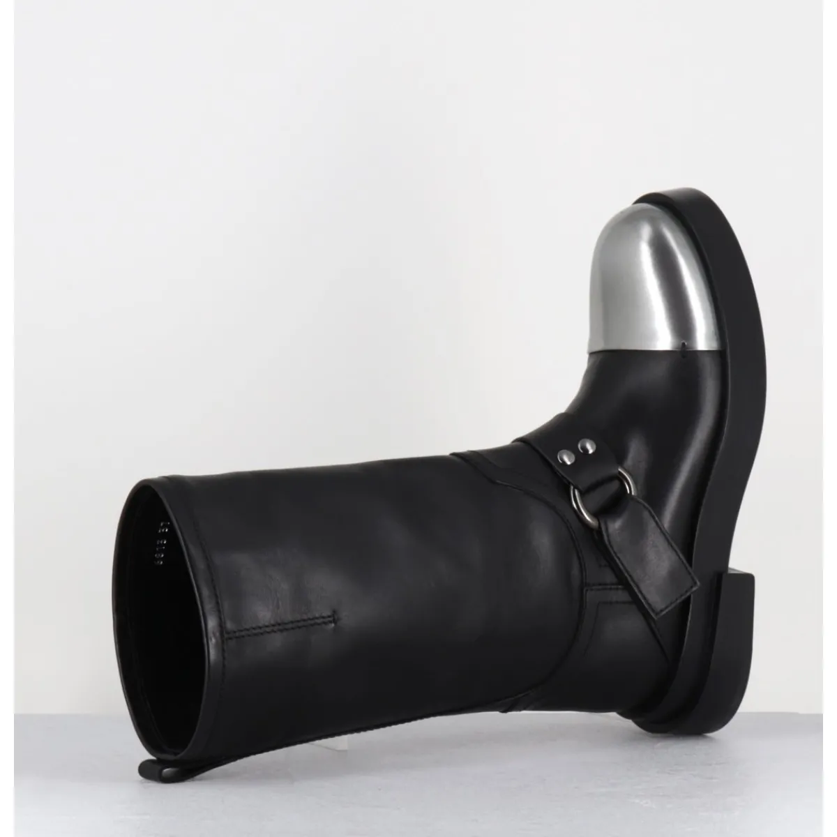 Bottes | Boots^PREMIATA Bottes cavalière en cuir & bout argent - Boots M6813 ISEO NERO NOIR