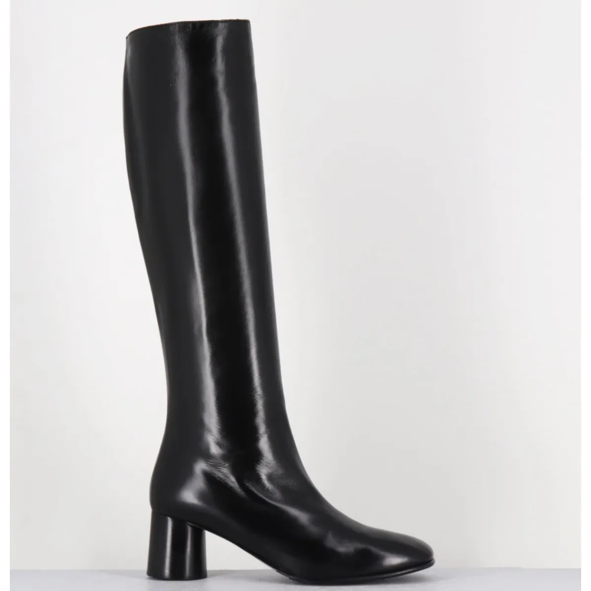 Bottes^GARRICE LAB Bottes en agneau plongé talon graphique - GARDONE NAPPA NERO NOIR