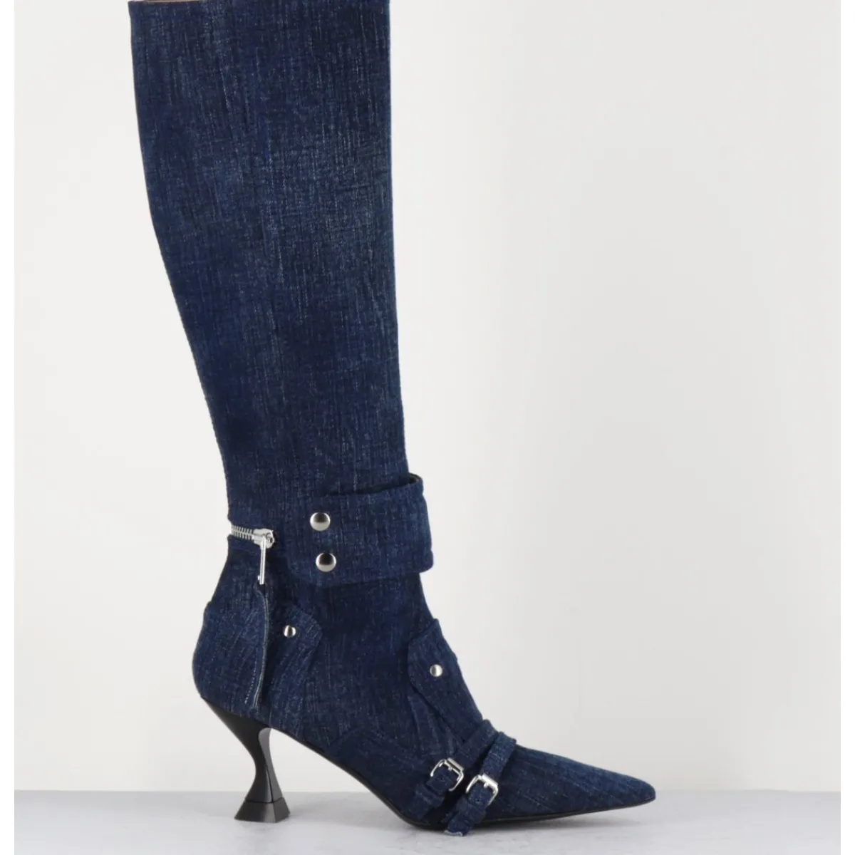 Bottes^STRATEGIA Bottes en jean bout pointu - A5403-T LOVELY NK JEANS