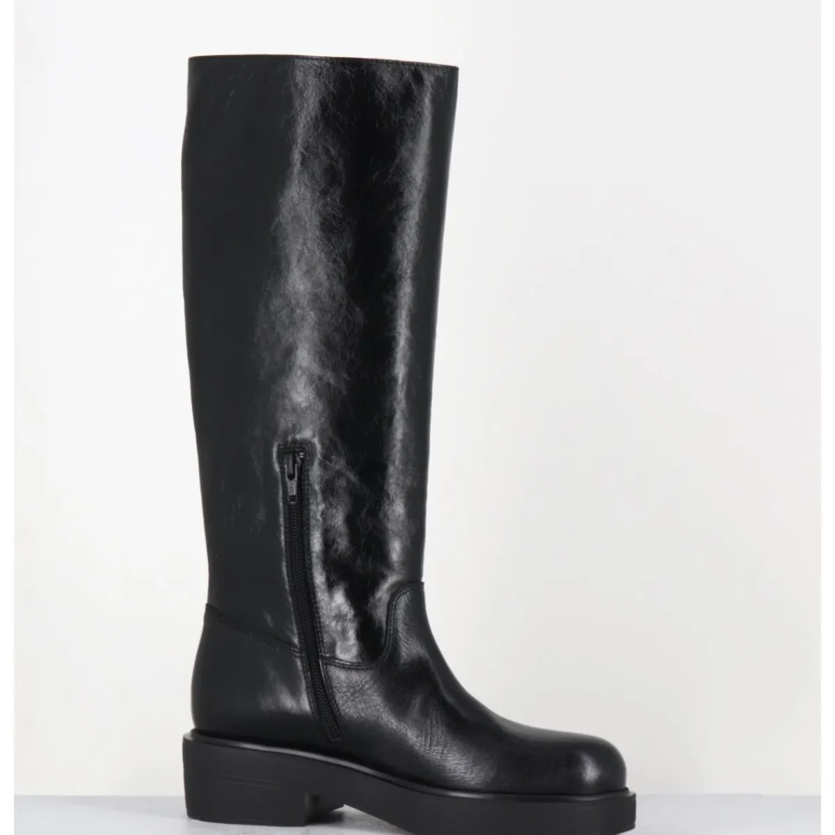 Bottes^GARRICE LAB Bottes esprit cavalière en cuir - TORI MORODER NERO NOIR