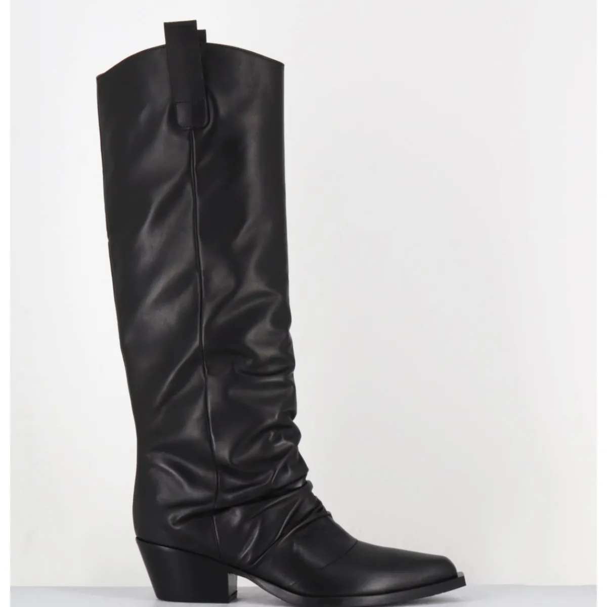 Bottes | Santiags^GARRICE LAB Bottes santiag en cuir effet froissé - CHELA KOMBAT NERO NOIR