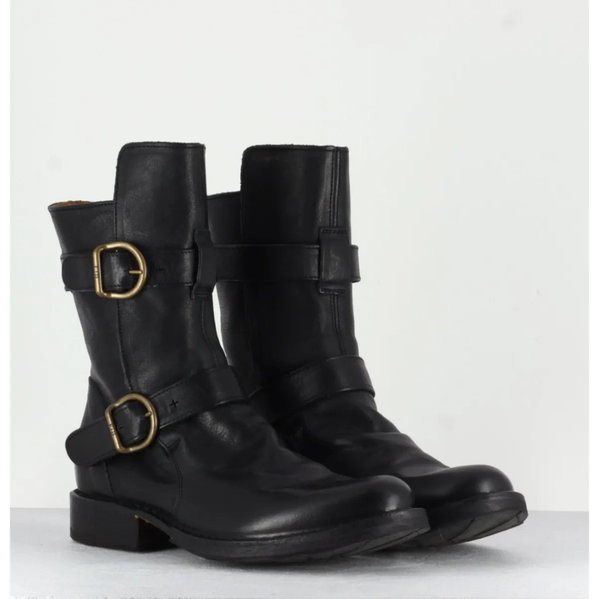 Boots^FIORENTINI+BAKER Bottines style motarde en cuir FIORENTINI BAKER - 713 eternity NOIR