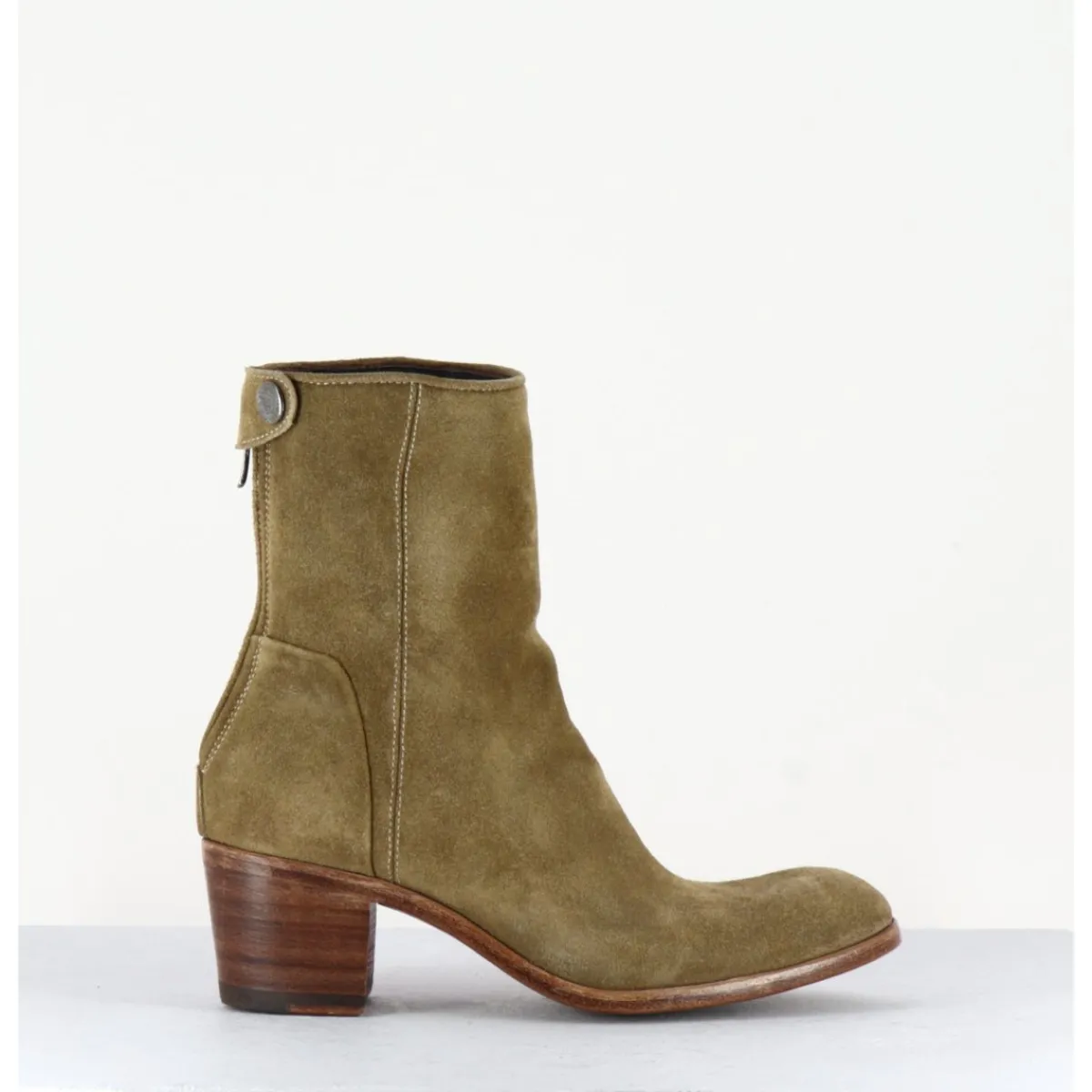 Boots^ALBERTO FASCIANI Bottines talon bottier en daim - MAYA31019D CAMEL