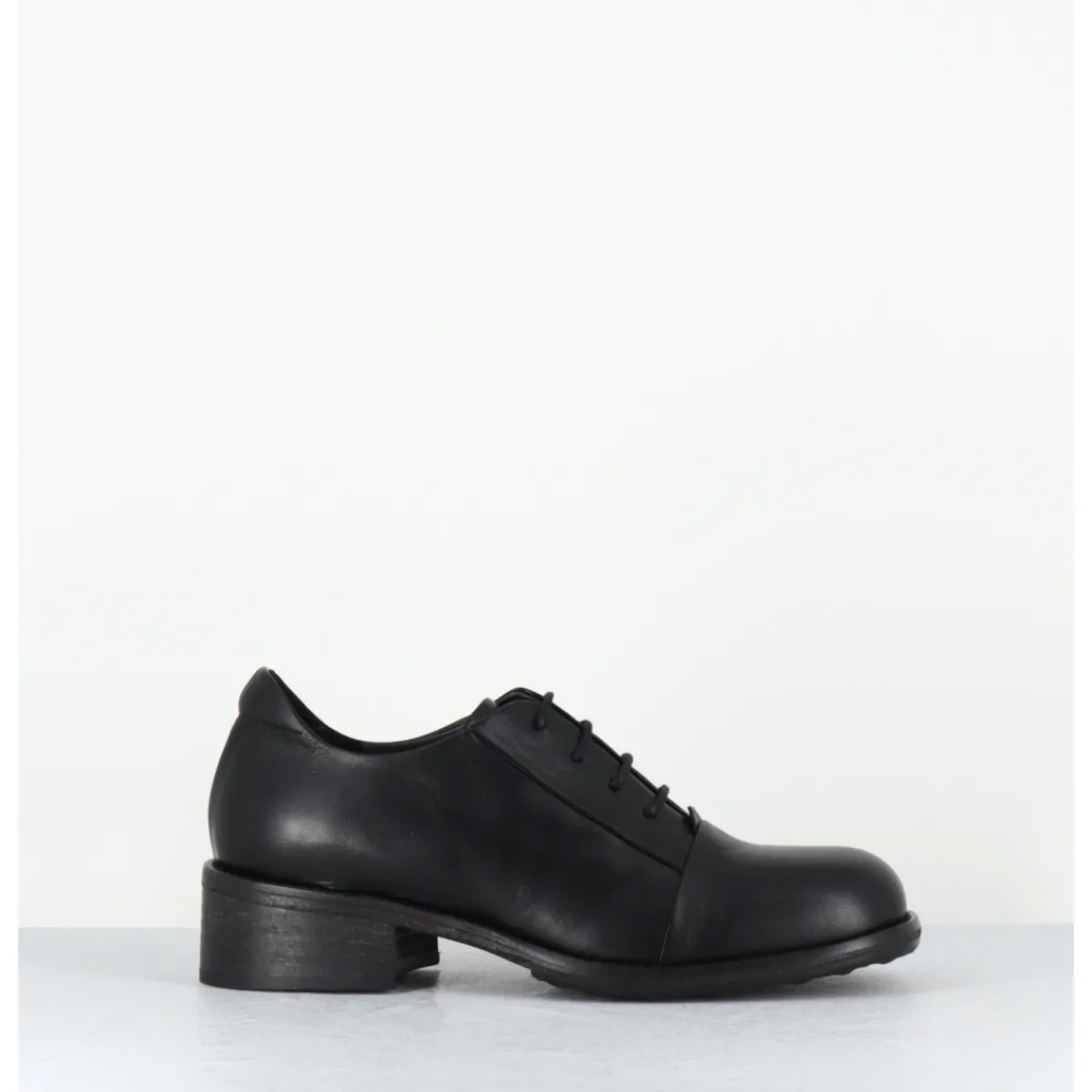 Chaussures^MALLONI Chaussures à lacets en cuir petit talon - TARANTINO X24 BLACK NOIR