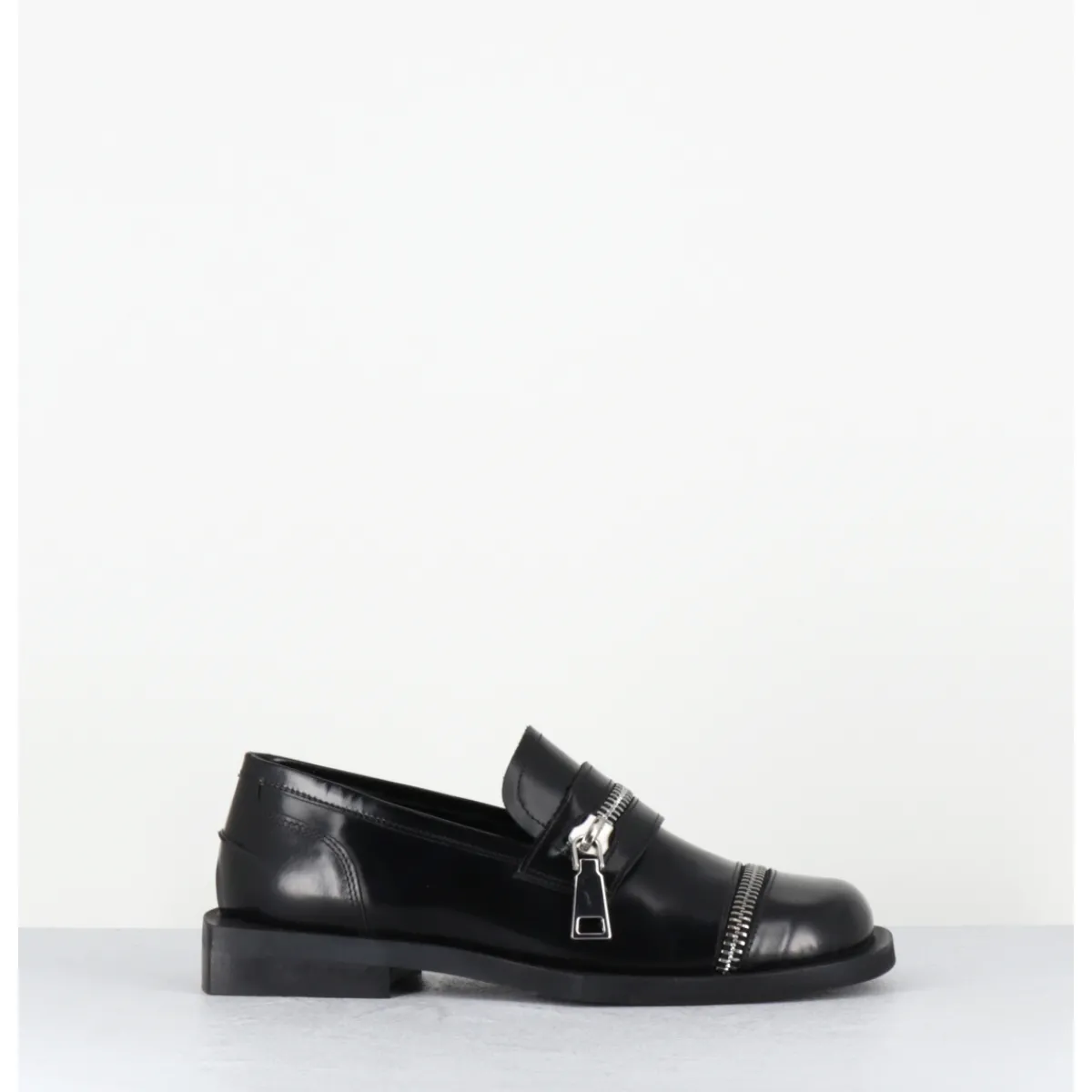 Mocassins | Chaussures^GARRICE LAB Chaussures en cuir glacé zip - ORIA ABRA NERO NOIR