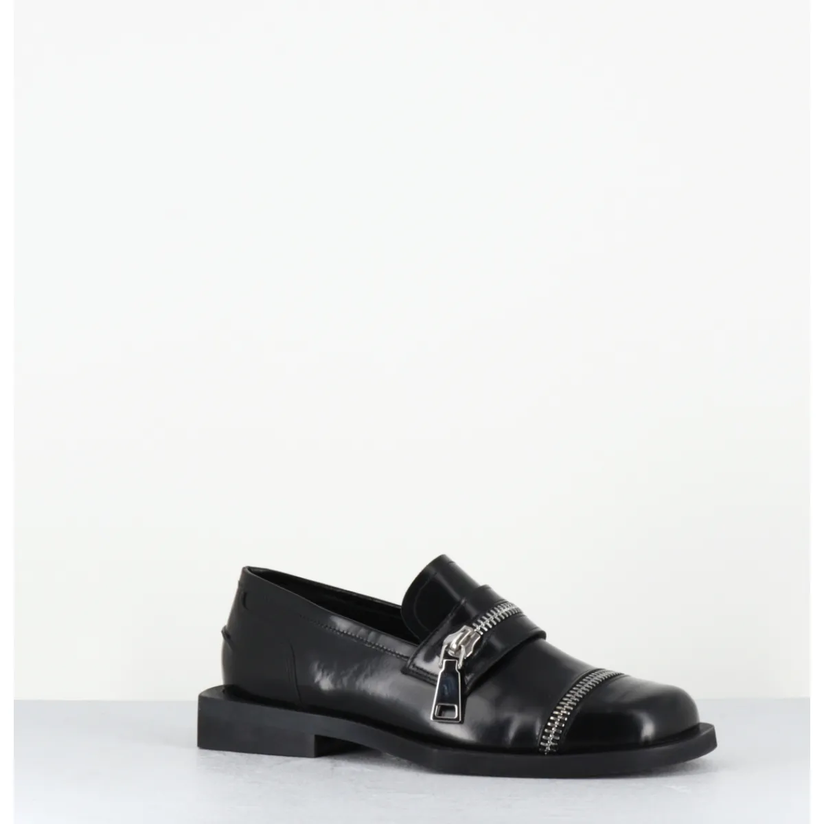 Mocassins | Chaussures^GARRICE LAB Chaussures en cuir glacé zip - ORIA ABRA NERO NOIR