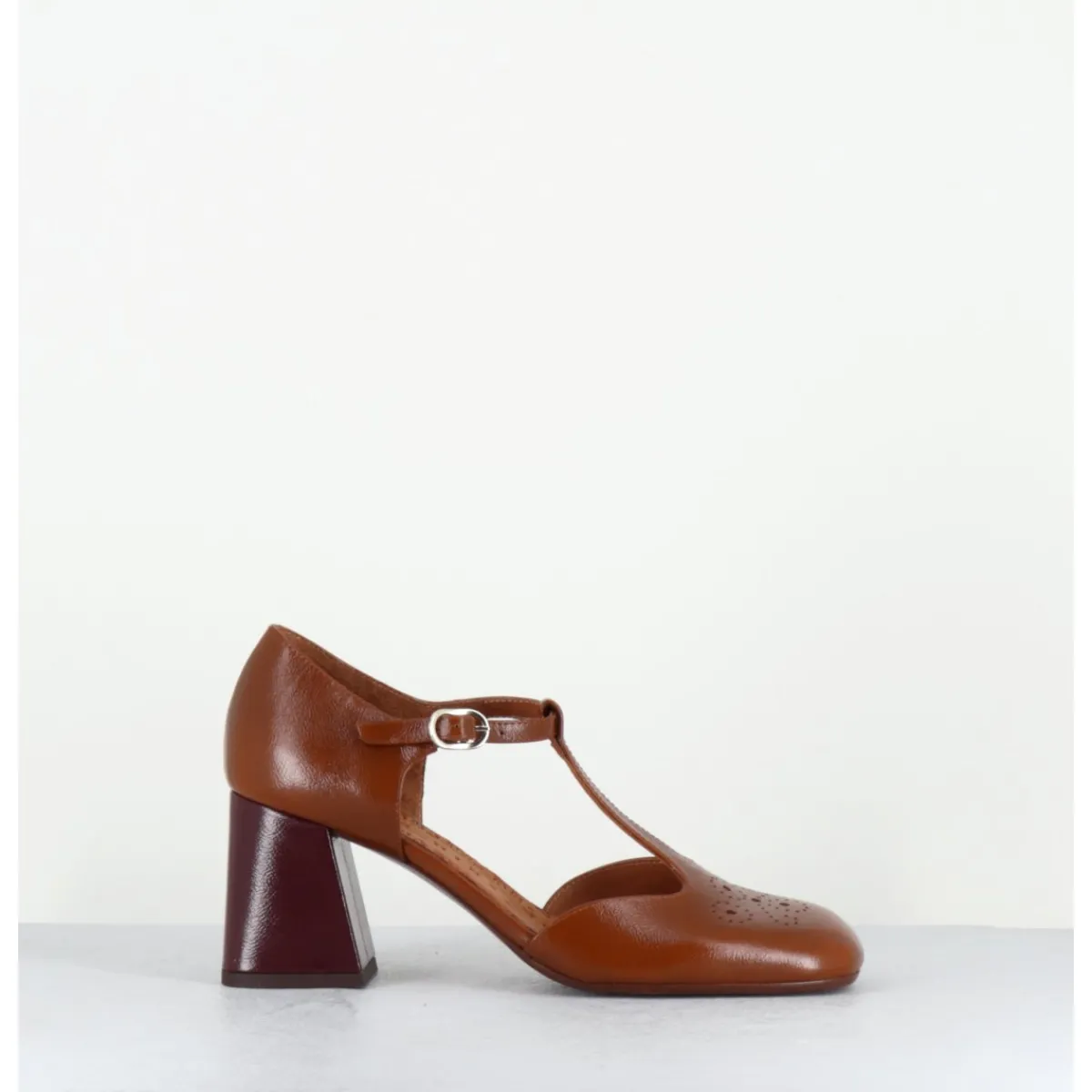 Chaussures^CHIE MIHARA Chaussures salomé en cuir & bordeaux - SYKA DUNPACK CUERO CAMEL