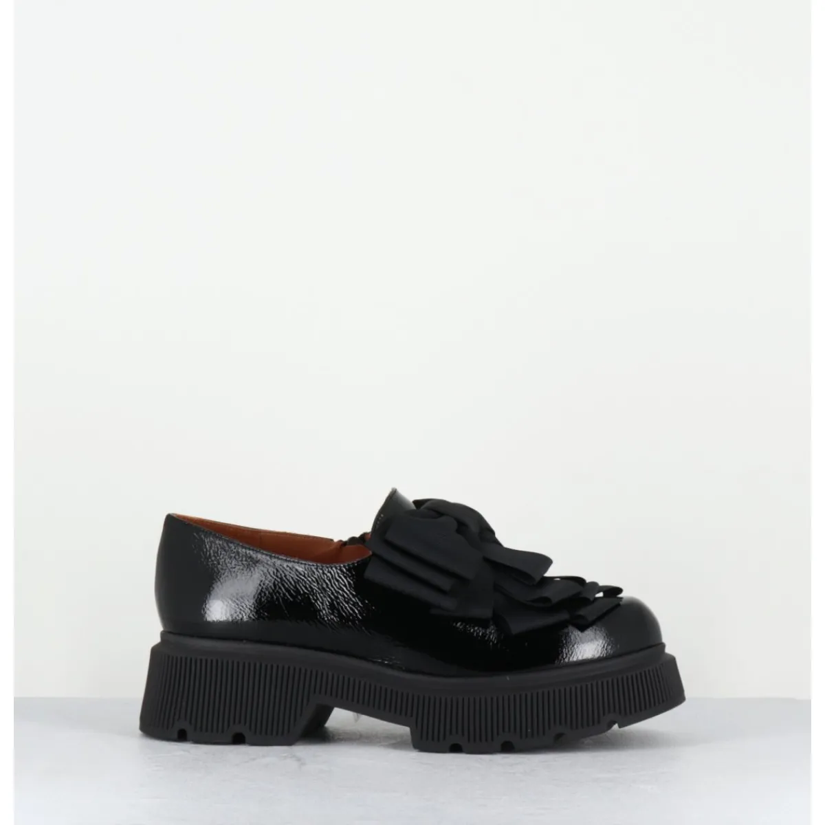 Mocassins | Chaussures^CHIE MIHARA Chaussures semelle épaisse en cuir à noeuds - QAYRO SUCRE NEGRO NOIR
