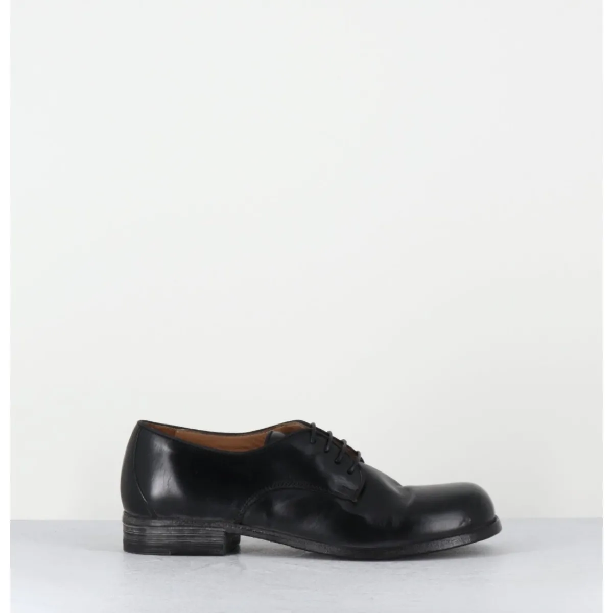Chaussures^MOMA Derbies à lacets en cuir ligne japonisante - 45401A CRIS NERO NOIR