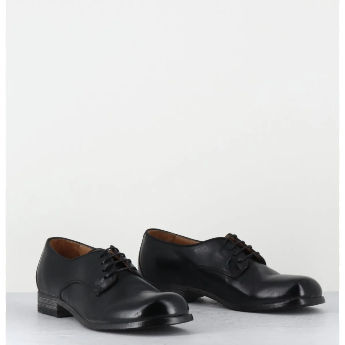 Chaussures^MOMA Derbies à lacets en cuir ligne japonisante - 45401A CRIS NERO NOIR