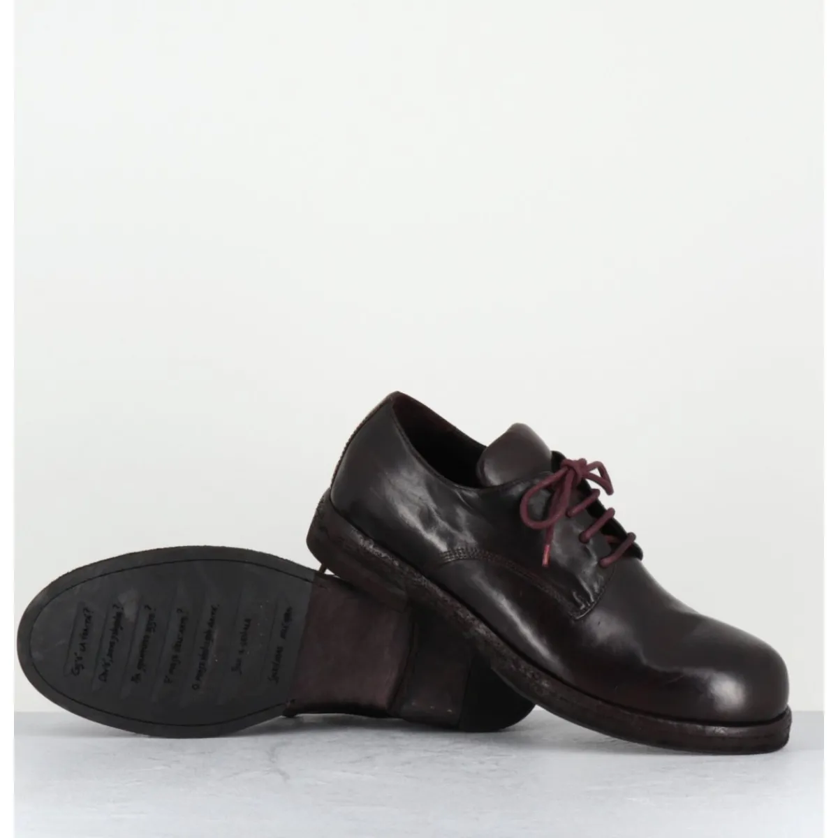 Chaussures^OFFICINE CREATIVE Derbies à lacets ligne Avant-Garde en cuir prune - BULLA DD 301 T.OTTO