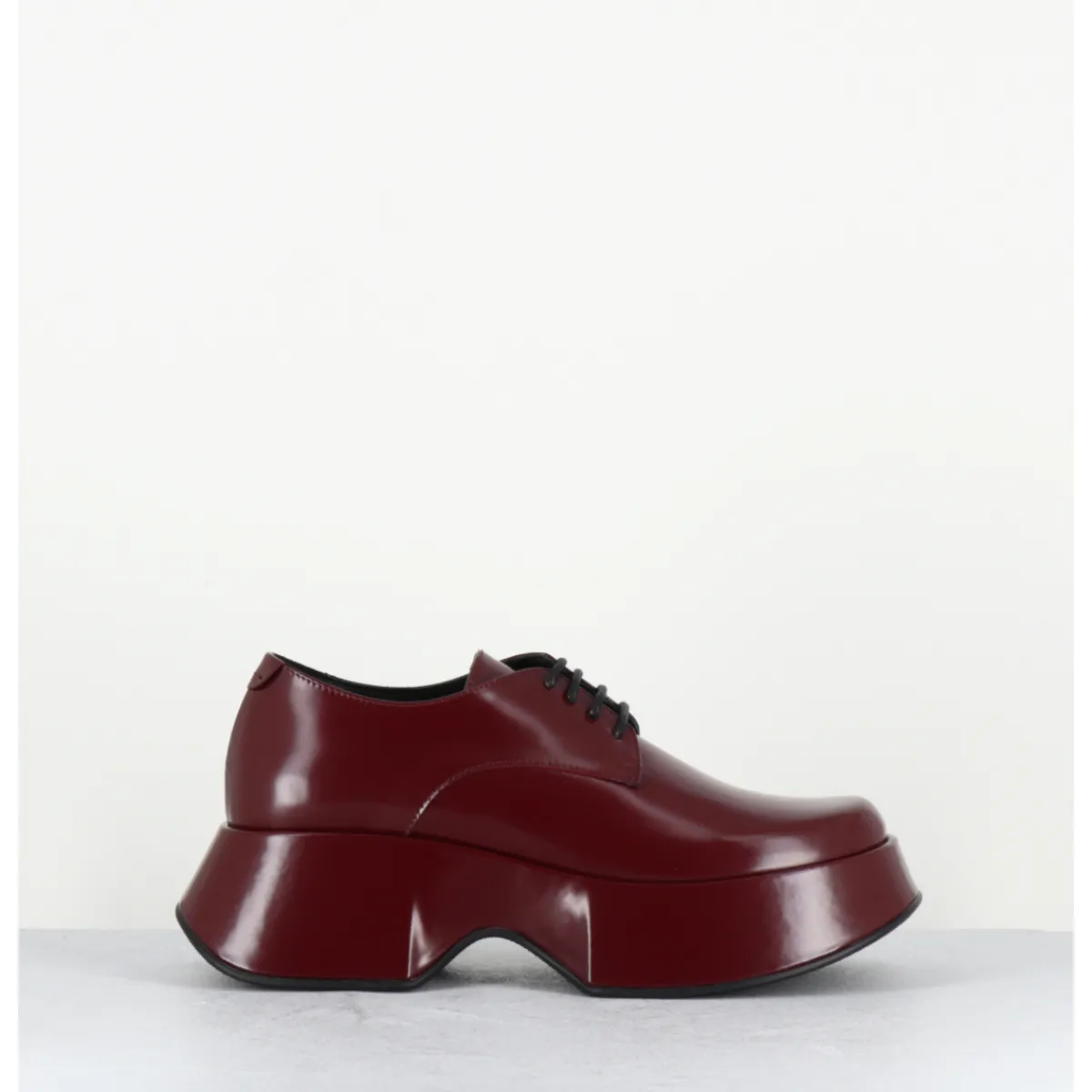 Chaussures | Plateformes^VIC MATIE Derbies à plateforme en cuir glacé x - 1F2408D LATTEX DARK RED BORDEAU