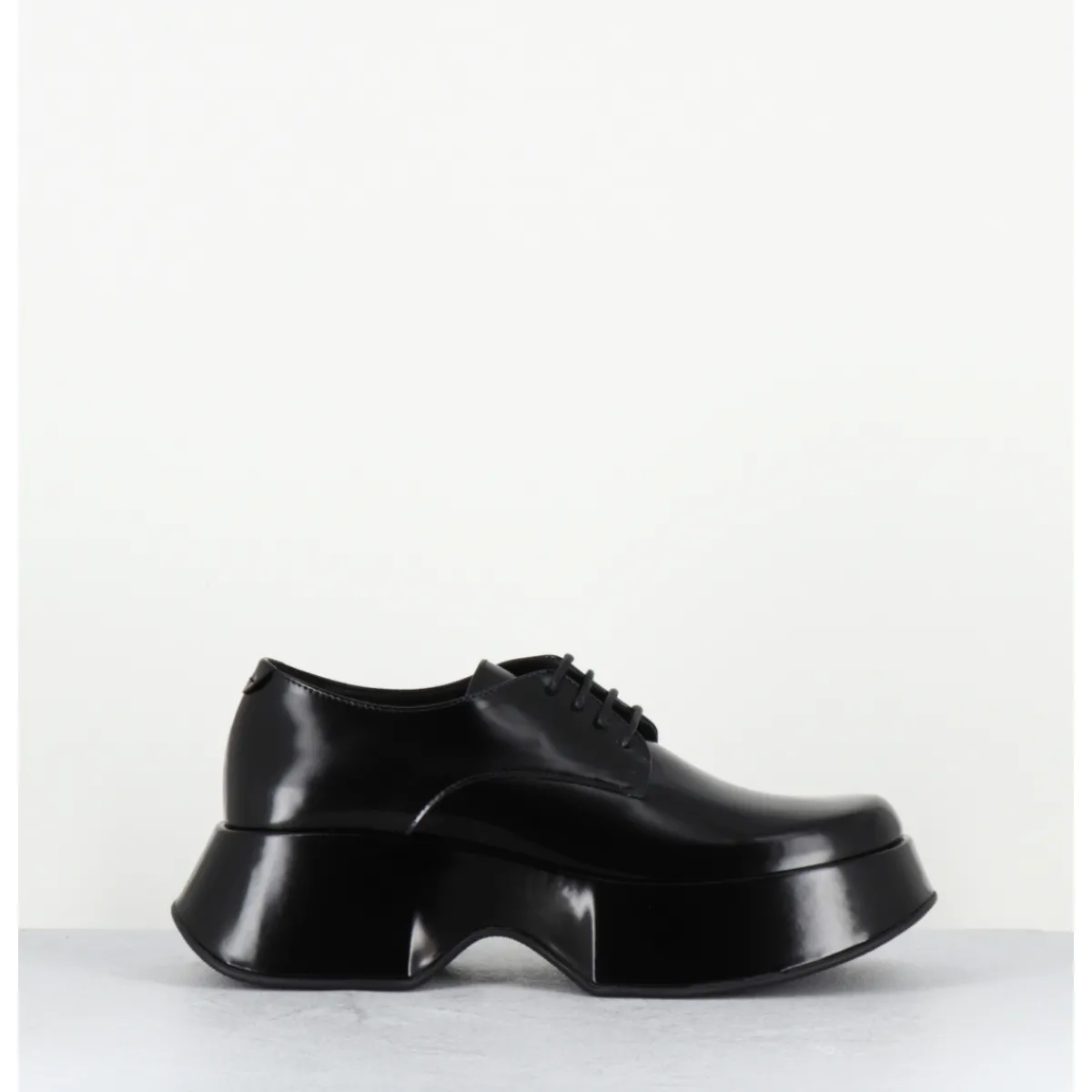Chaussures | Plateformes^VIC MATIE Derbies à plateforme en cuir glacé - 1F2408D LATTEX BLACK NOIR