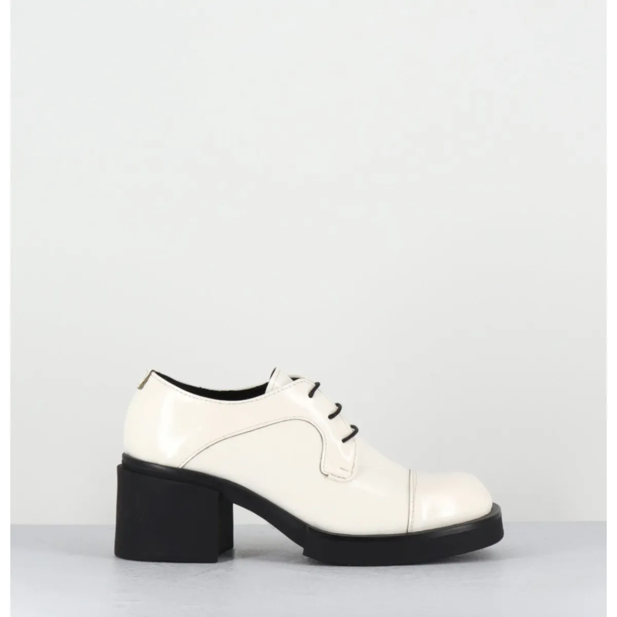 Chaussures^GARRICE LAB Derbies à talon en cuir vernis souple - YOSHI NAPLAK PANNA BLANC