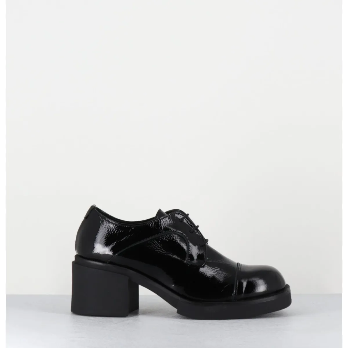 Chaussures^GARRICE LAB Derbies à talon en cuir vernis souple - YOSHI NAPLAK NERO NOIR