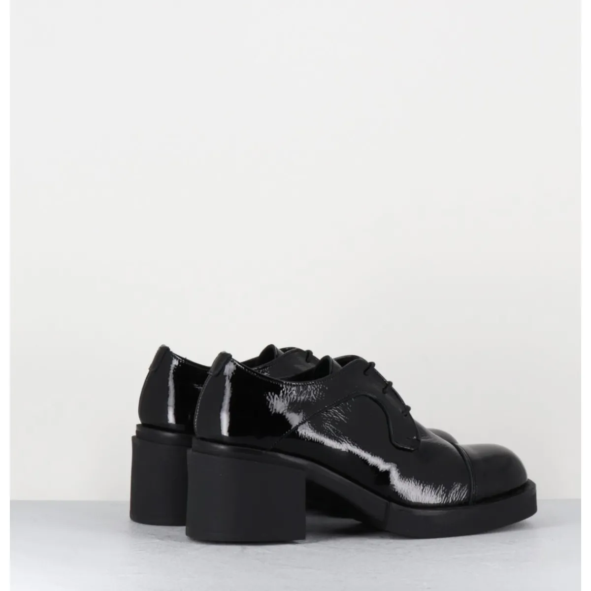 Chaussures^GARRICE LAB Derbies à talon en cuir vernis souple - YOSHI NAPLAK NERO NOIR