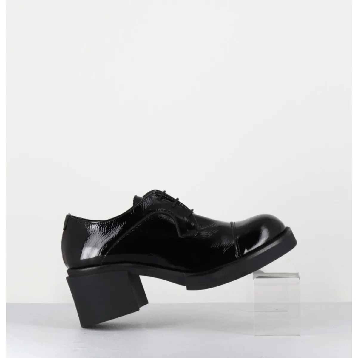 Chaussures^GARRICE LAB Derbies à talon en cuir vernis souple - YOSHI NAPLAK NERO NOIR