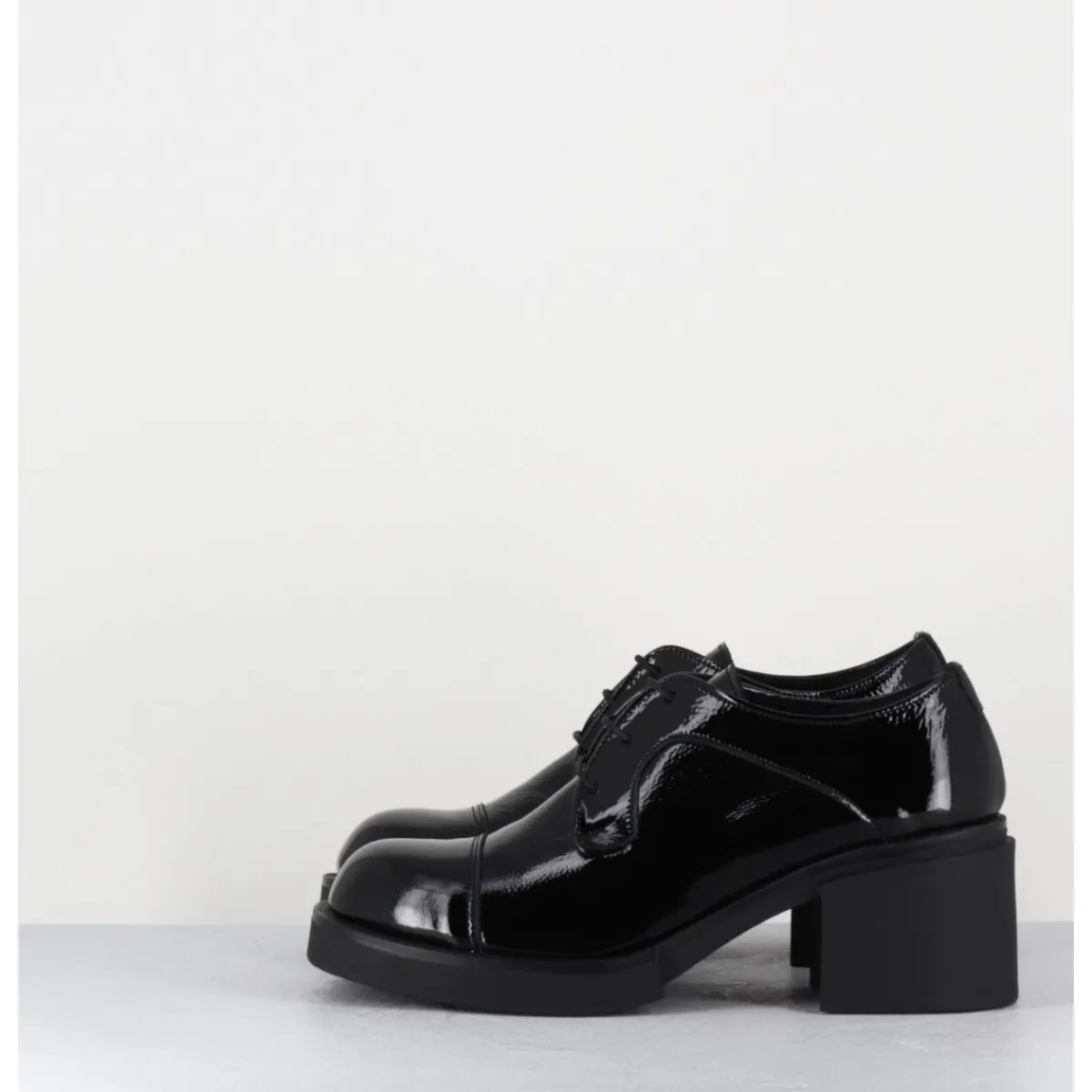 Chaussures^GARRICE LAB Derbies à talon en cuir vernis souple - YOSHI NAPLAK NERO NOIR