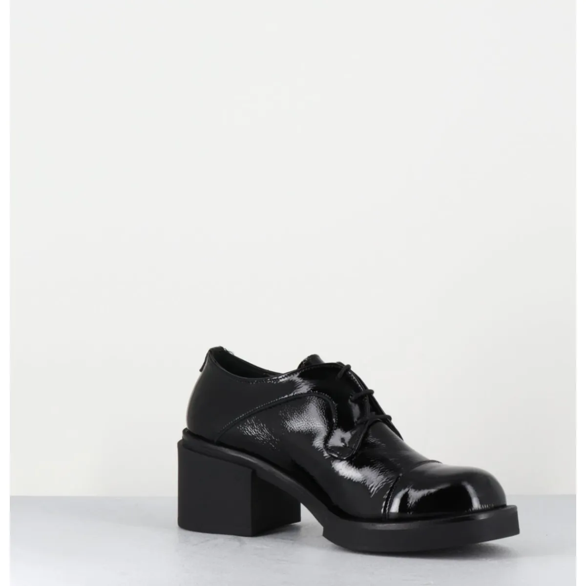 Chaussures^GARRICE LAB Derbies à talon en cuir vernis souple - YOSHI NAPLAK NERO NOIR