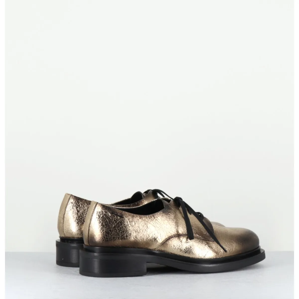 Chaussures^HOTTO Derbies en cuir craquelé doré effet usé - 61364 CRASH ORO DORE
