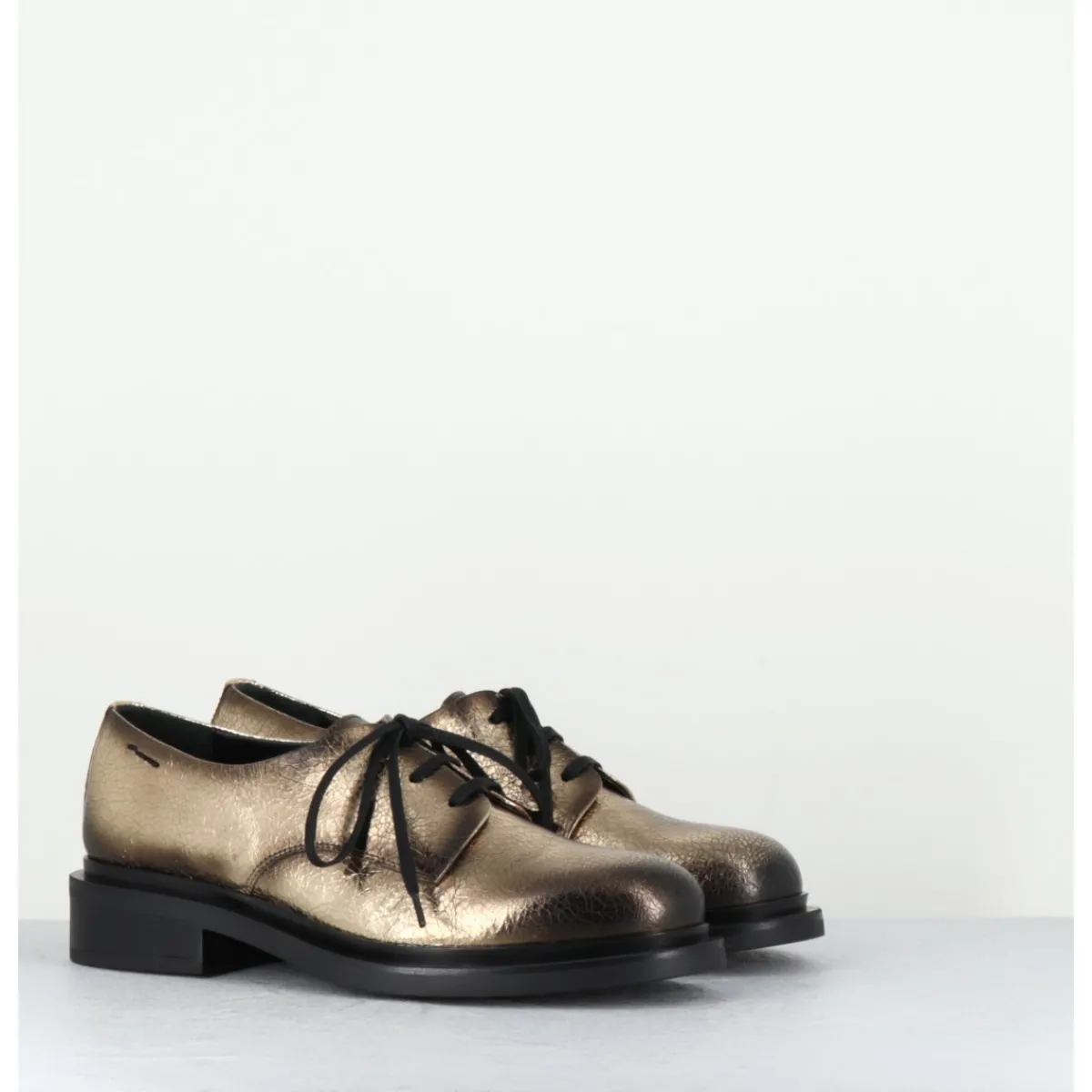Chaussures^HOTTO Derbies en cuir craquelé doré effet usé - 61364 CRASH ORO DORE
