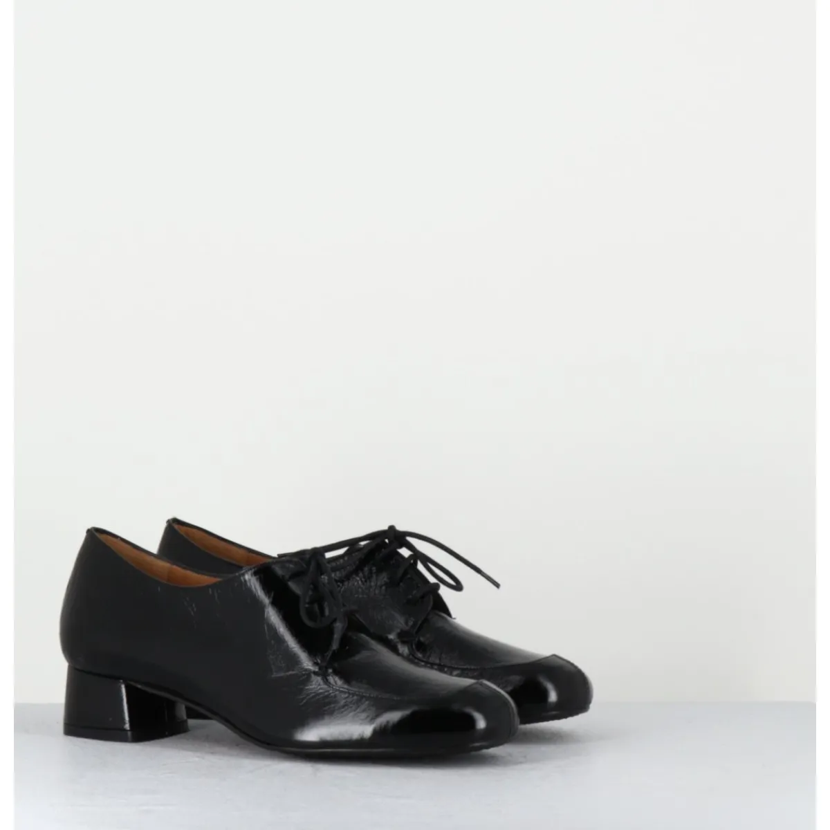 Chaussures^AUDLEY Derbies en cuir petit talon - MONICA BLACK MALORY NOIR
