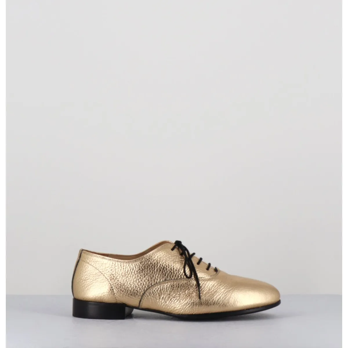 Chaussures^TO&CO Derbies minimalistes en cuir doré - STJA COW PLATINO DORE