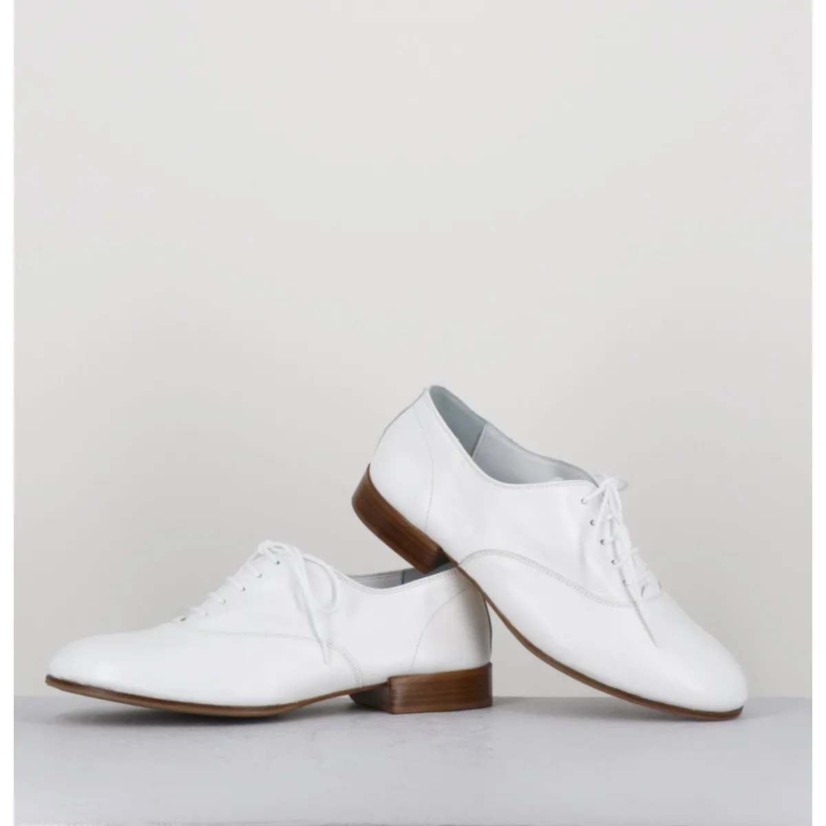 Chaussures^TO&CO Derbies minimalistes en cuir souple - STJA COW WHITE BLANC