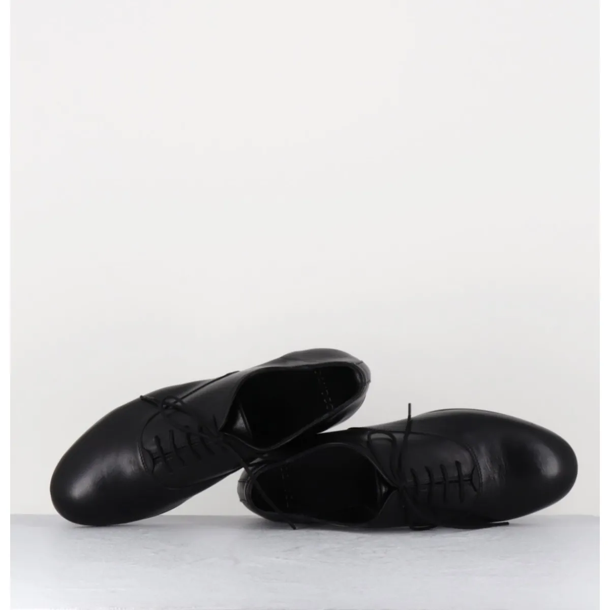Chaussures^TO&CO Derbies minimalistes en cuir souple - STJA COW BLACK NOIR