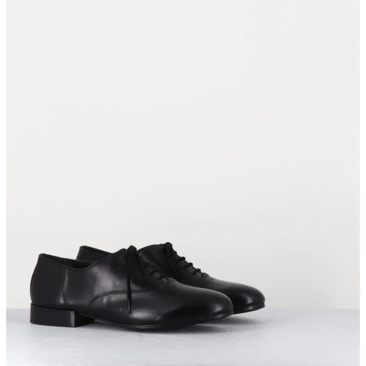 Chaussures^TO&CO Derbies minimalistes en cuir souple - STJA COW BLACK NOIR