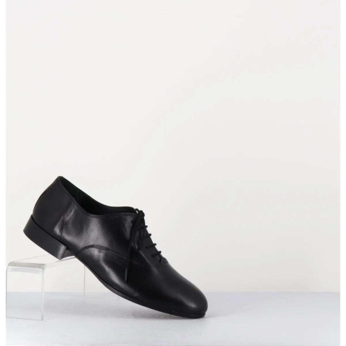 Chaussures^TO&CO Derbies minimalistes en cuir souple - STJA COW BLACK NOIR
