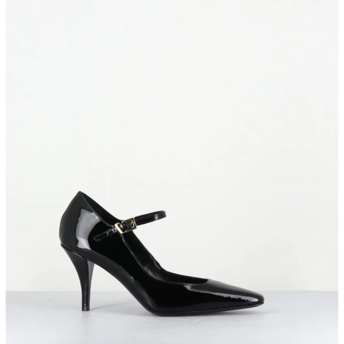 Chaussures^GARRICE LAB Escarpins à bride talon fin en cuir vernis - GELA2 VERNICE NERA NOIR