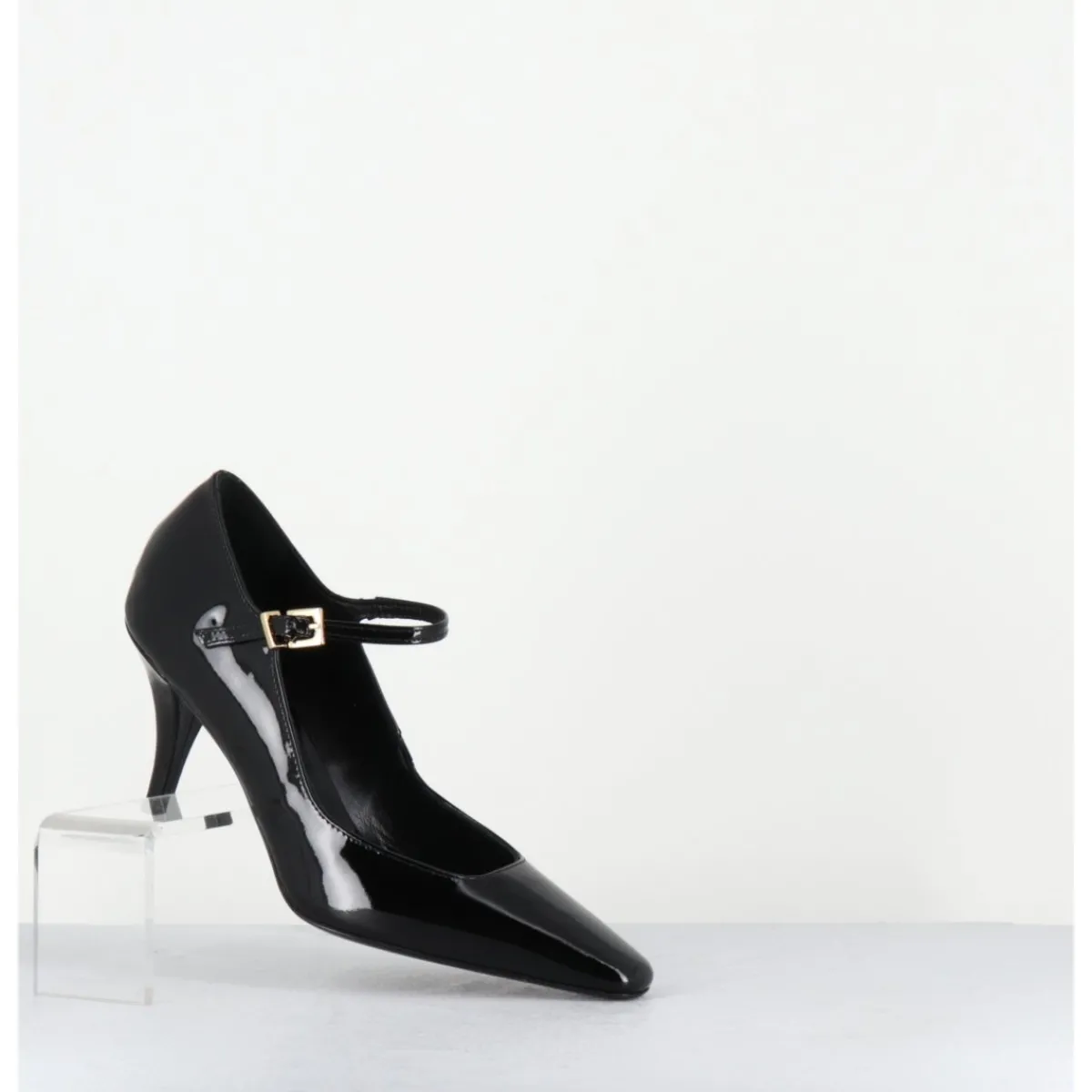 Chaussures^GARRICE LAB Escarpins à bride talon fin en cuir vernis - GELA2 VERNICE NERA NOIR