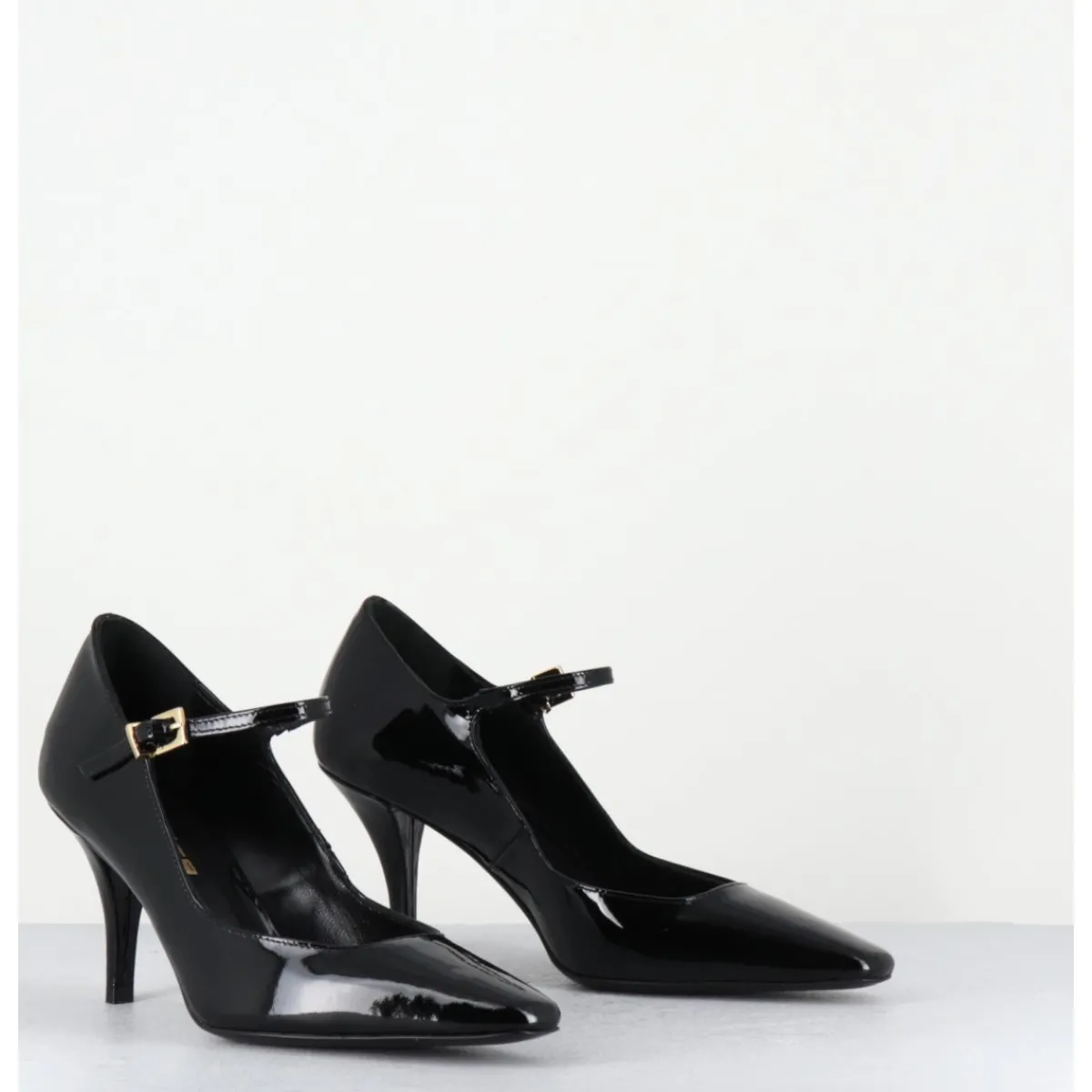 Chaussures^GARRICE LAB Escarpins à bride talon fin en cuir vernis - GELA2 VERNICE NERA NOIR