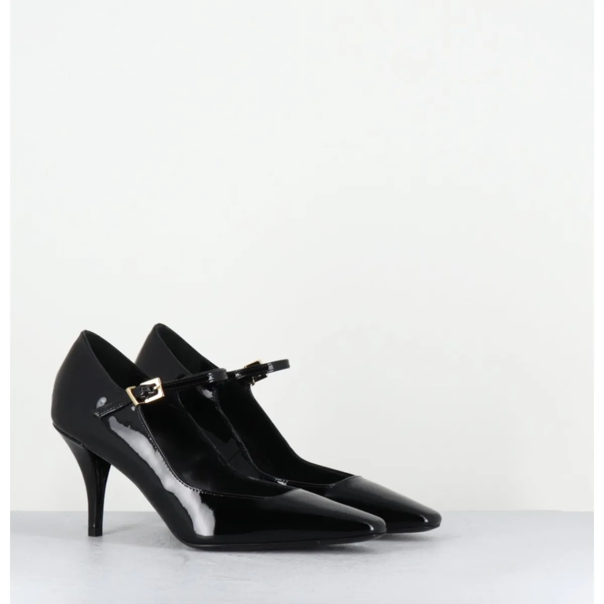 Chaussures^GARRICE LAB Escarpins à bride talon fin en cuir vernis - GELA2 VERNICE NERA NOIR