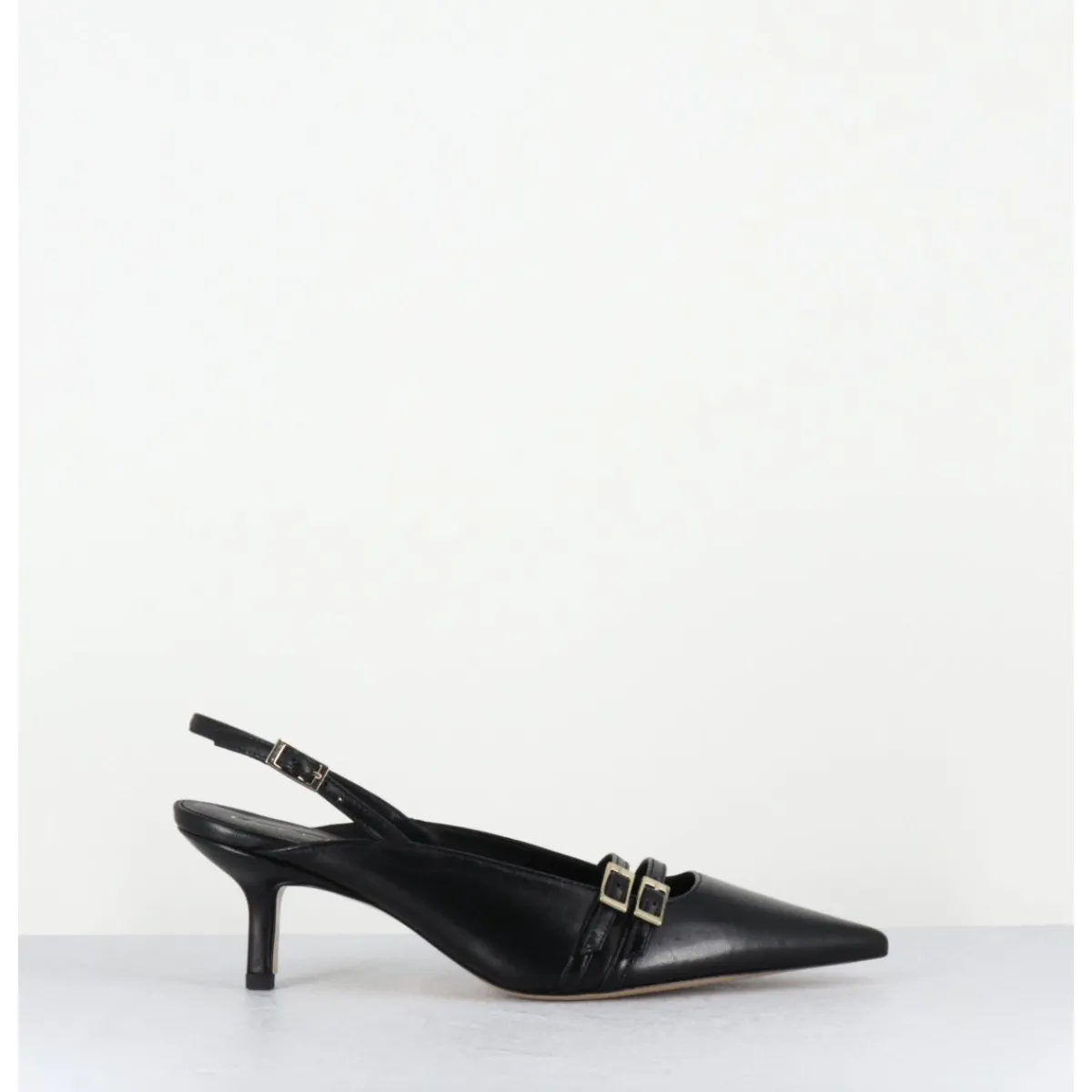 Chaussures^GARRICE LAB Escarpins bout pointu buckle slingback en cuir - DIRNA NAPPA NERO NOIR